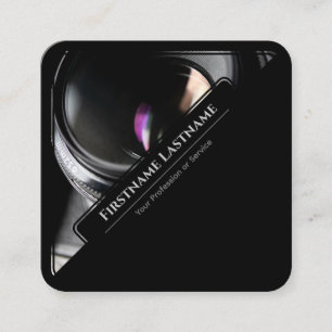 Carte De Visite Carré Lentilles de caméra reflex pour photographes Vidéo