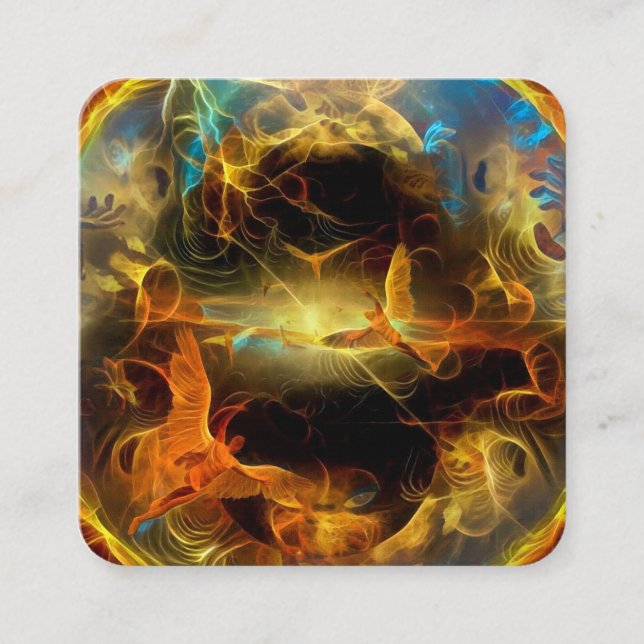 Carte De Visite Carré Les anges viendront (Devant)