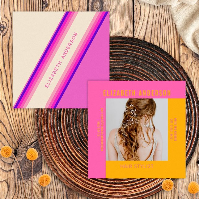 Carte De Visite Carré Les années 70, 80s (Front/Back)