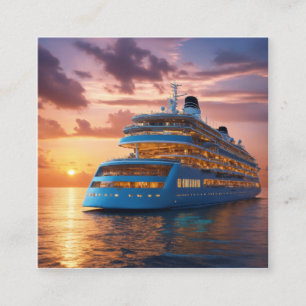Carte De Visite Carré Les bateaux de croisière offrent un luxueux Envelo