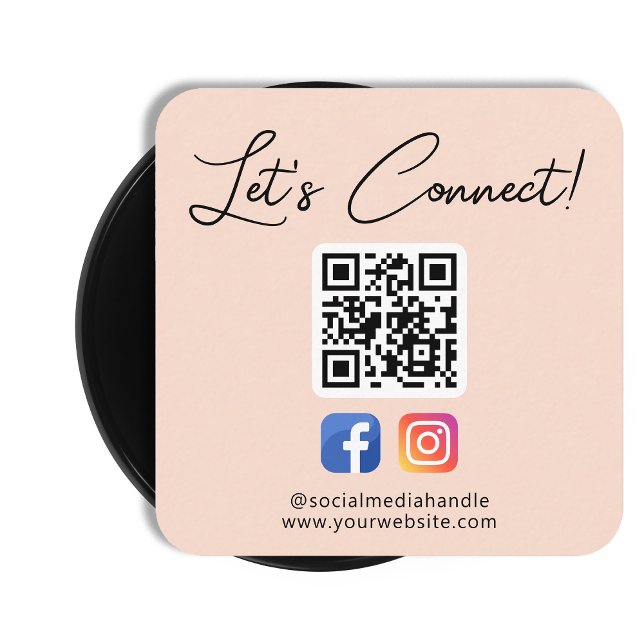 Carte De Visite Carré Les Médias Sociaux Connectez-Vous Avec Nous Person (Créateur téléchargé)