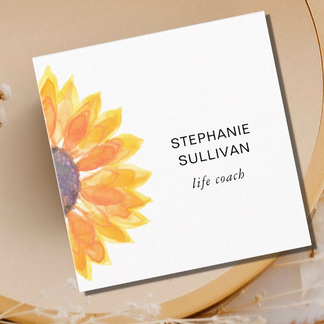 Carte De Visite Carré Life Coach Botanical (Créateur téléchargé)