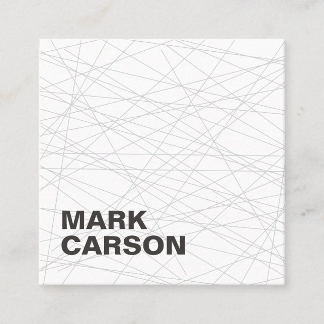 Carte De Visite Carré Lignes de déplacement modernes en gras Professionn (Devant)