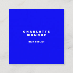 Carte De Visite Carré Linge moderne minimaliste professionnel bleu éléga