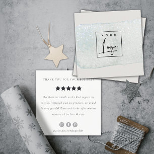 Carte De Visite Carré Logo de la demande d'examen de monogramme de bross