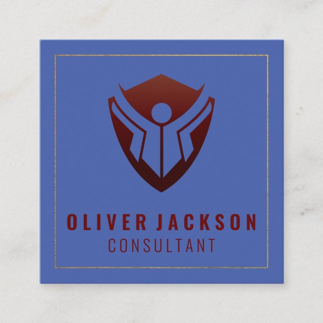 Carte De Visite Carré Logo de l'éducation (Devant)