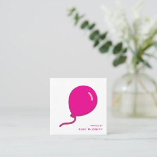 Carte De Visite Carré Logo de l'entreprise de ballons Code QR