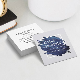 Carte De Visite Carré Logo de peinture Abstrait