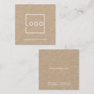Carte De Visite Carré Logo d'entreprise personnalisé professionnel
