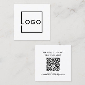 Carte De Visite Carré Logo d'entreprise personnalisé professionnel