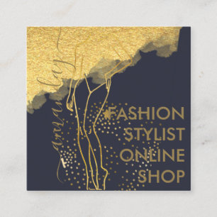 Carte De Visite Carré Logo du concepteur de mode QR Body SHAPT Styliste