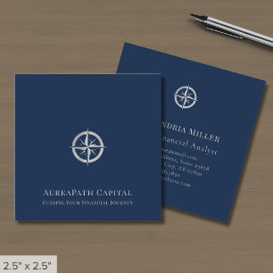 Carte De Visite Carré Logo personnalisé professionnel simple