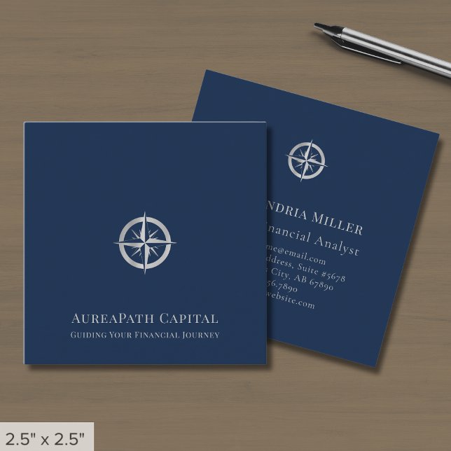 Carte De Visite Carré Logo personnalisé professionnel simple (Créateur téléchargé)