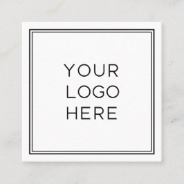 Carte De Visite Carré Logo personnalisé professionnel| Simple et minimal