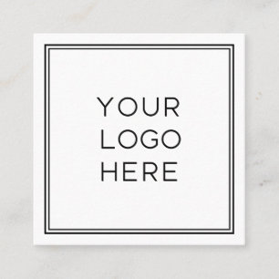 Carte De Visite Carré Logo personnalisé professionnel  Simple et minimal