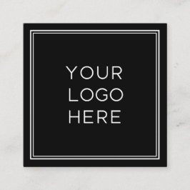 Carte De Visite Carré Logo personnalisé professionnel| Simple et minimal
