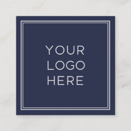 Carte De Visite Carré Logo personnalisé professionnel| Simple et minimal