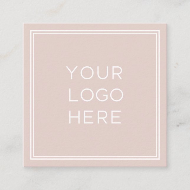 Carte De Visite Carré Logo personnalisé professionnel| Simple et minimal (Devant)
