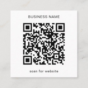 Carte De Visite Carré Logo professionnel minimaliste moderne Simple QR C