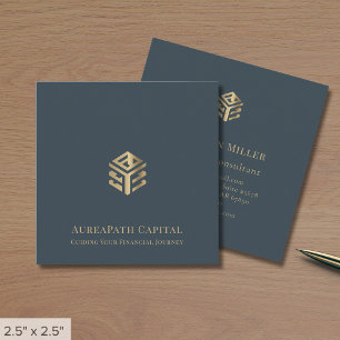 Carte De Visite Carré Logo professionnel simple