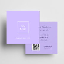 Logo Violet lavande QR code élégant