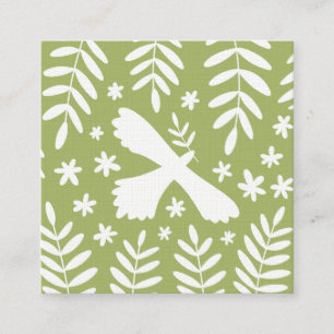 Carte De Visite Carré L'oiseau blanc