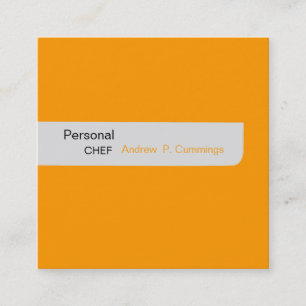 Carte De Visite Carré L'or audacieux moderne conçoit le chef simple