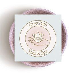 Carte De Visite Carré Lotus Flower Beauty Spa