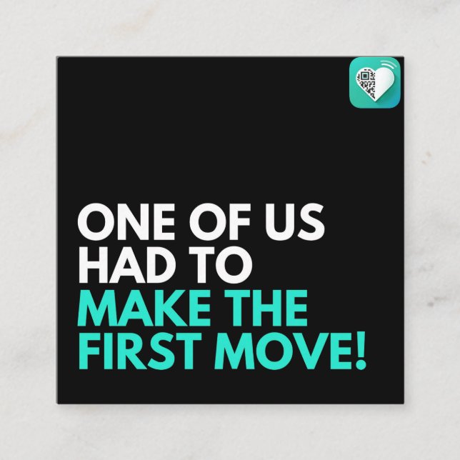 Carte De Visite Carré L'un d'entre nous a dû le faire (Devant)