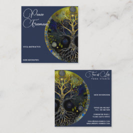 Carte De Visite Carré Luna Rising | Arbre de Vie