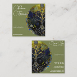 Carte De Visite Carré Luna Rising | Arbre de Vie