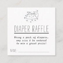 Lune & Etoiles Baby shower Déchets Raffle Billets