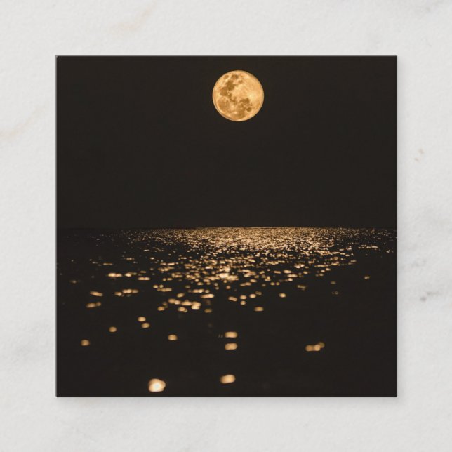 Carte De Visite Carré Lune foncée (Devant)