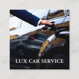 Carte De Visite Carré Lux Care Service Taxi Chauffeur chauffeur