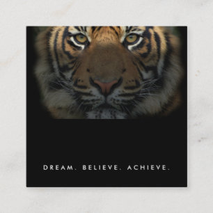 Carte De Visite Carré Luxe élégant de forme physique de studio