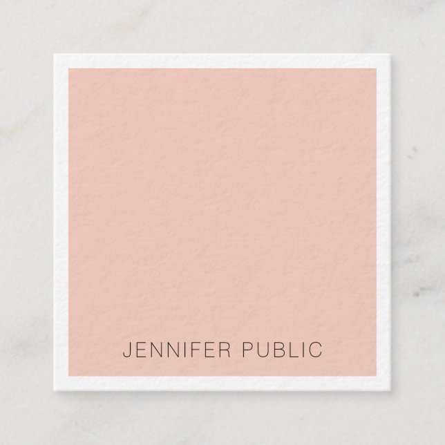 Carte De Visite Carré Luxe Premium Épais Moderne Élégant Modèle (Devant)