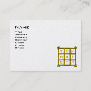 Carte De Visite CARRÉ MAGIC 33, Papier perle noir et blanc