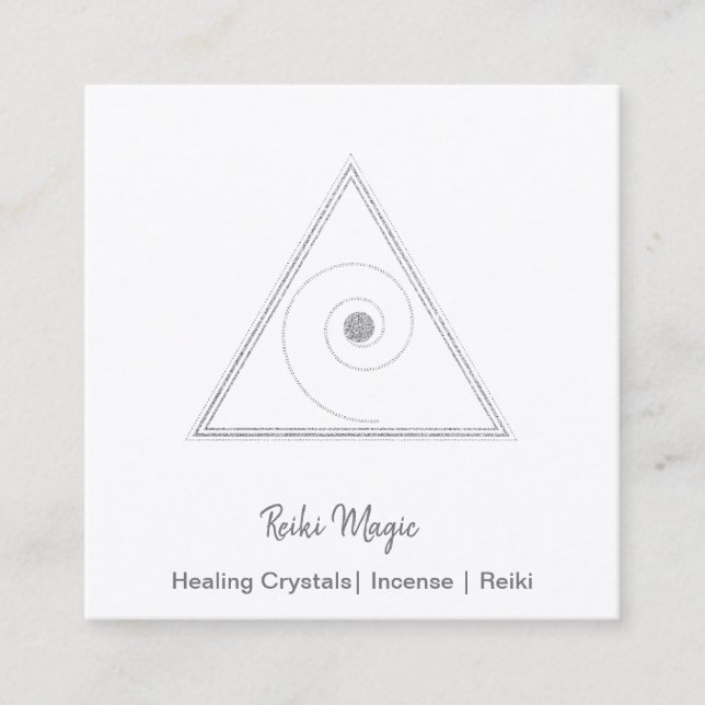Carte De Visite Carré Magie Reiki (Devant)