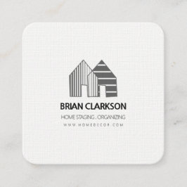 Carte De Visite Carré Maisons Construction Nettoyage Immobilier