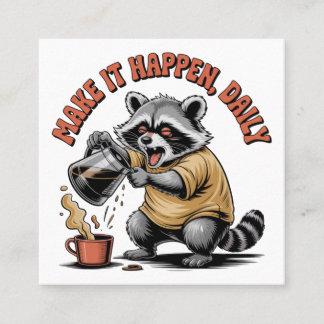 Carte De Visite Carré Make It Happen, Daily