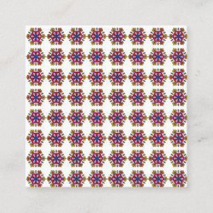 Carte De Visite Carré Mandala de citrouille d'Halloween