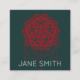 Carte De Visite Carré Mandala design design moderne stylisé industrie cr
