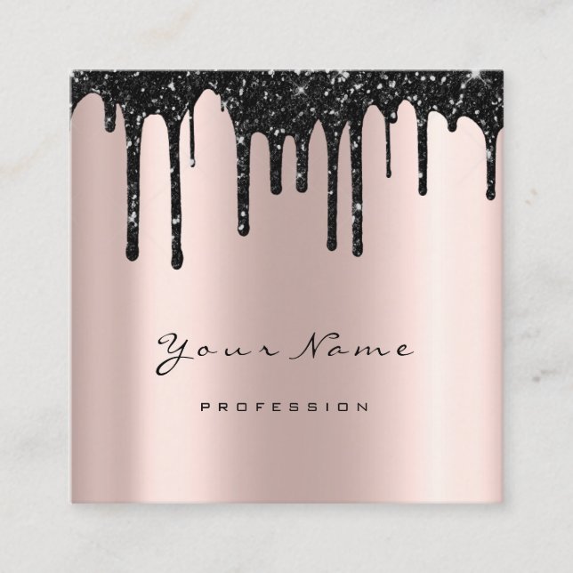 Carte De Visite Carré Maquillage Artiste cirage Brows Black DripMicrobla (Devant)