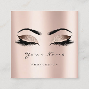 Carte De Visite Carré Maquillage Artiste Événement Planificateur Parties