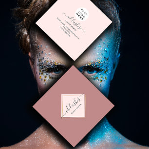 Carte De Visite Carré Maquillage Artiste Lashes Beauté Beautique Logo R