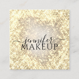 Carte De Visite Carré Maquillage de beauté professionnel Parties scintil