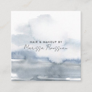 Carte De Visite Carré Maquillage de cheveux moderne Aquarelle Abstraite 
