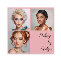 Maquillage photo élégant rose blush noir script 3