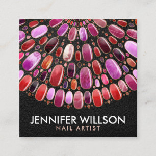 Carte De Visite Carré Marble Nail Art Mandala - Rendez-vous 