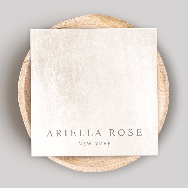 Carte De Visite Carré Marbre blanc brossé simple et élégant professionne (Créateur téléchargé)